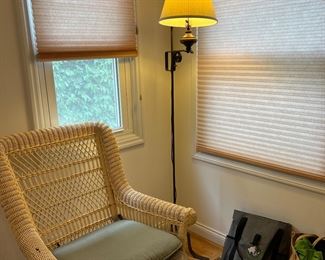 Rattan chair + Standing Lamp