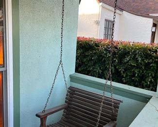 Wooden Swing Bench