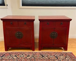 19th Century Ningbo Antique Side Chests w/ Certificate of Authenticity
