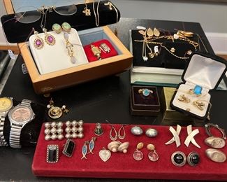 Watches Mens Sterling Vintage Earrings 