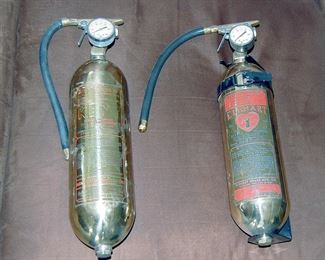 Pair of fun Elkhart Brass Extinguishers
