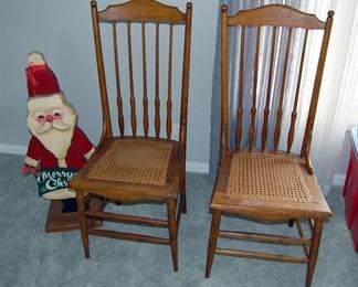 Pair Matched Cain Chairs in Good Shape!