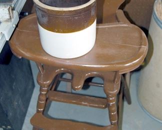 Odd High Chair and crock