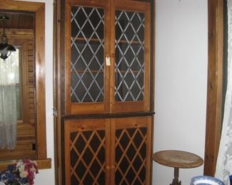 leaded glass book case