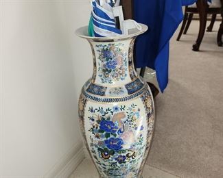 Oversized Oriental Vase used as Umbrella Stand