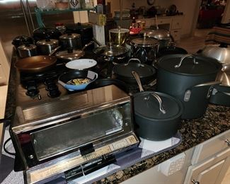 GE Toaster/Broiler - Lots of Pots and Skillets all in great shape!