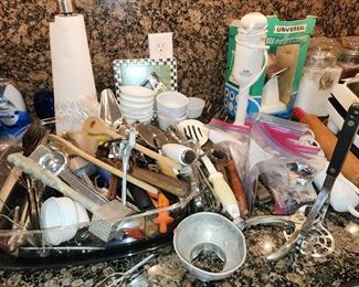 Here we go! - Starting in Kitchen - There is so much good stuff - Alot still in boxes - Kitchen overflow in several rooms!!