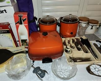 Crock Pots - Electric Skillet - Flatware