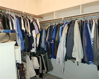 We have 3 Closets full of Men's Clothes 