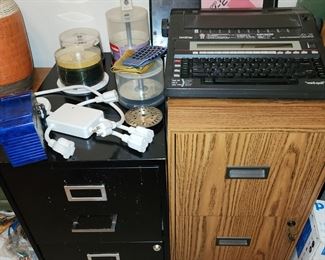 2 Drawer File Cabinets - We have about 8 - Electric Typewriter 