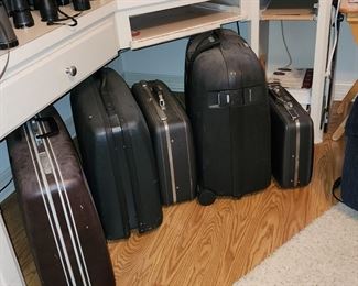 Here we go upstairs! Lots of Luggage- These are hard backs .