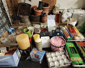 Candles - Lots Of Flower Pots