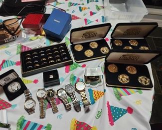 Men's Watches - Coins - Rings