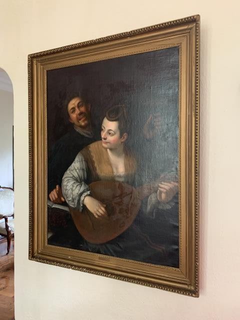 Old Master 17th century oil on canvas “The Duet”