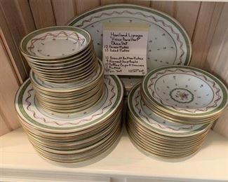 Haviland Limoges “Vieux Paris Vert” china set 