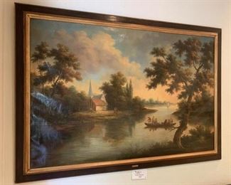 Early landscape painting attributed to L. Chellini