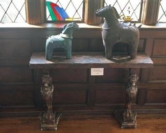 Vintage Italian terra cotta console