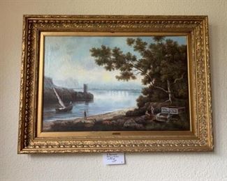 R. Bermard antique scenic landscape