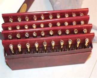 Collection of first 40 presidents pens from George Washington to George H. Bush.