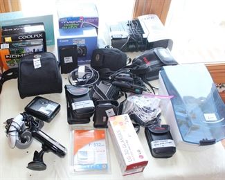 Cameras and electronics.