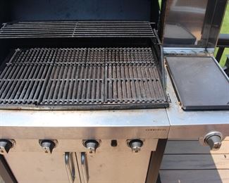 Inside of Char Broil grill.  