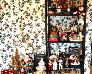 Large amount of Christmas decorations.  