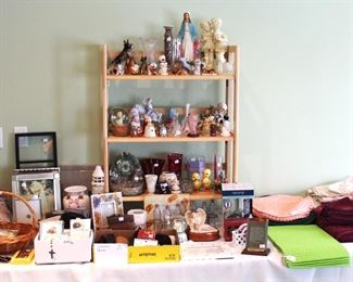 Lots of figurines, placemats, sunglasses, electric blankets and more.  