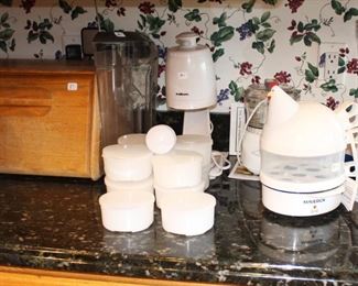Bread box and small appliances.