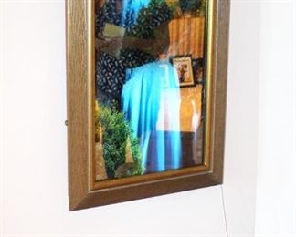 Mirrored waterfall picture and large banks.