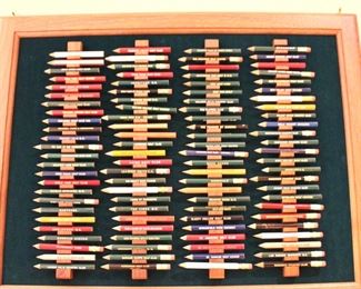 Logo golf pencil collection.  Yes, our client golfed a round at each of these courses!