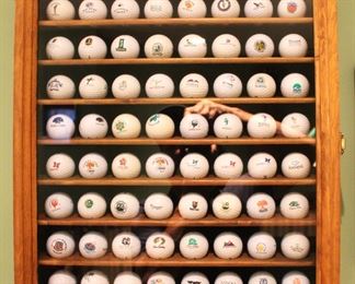  Eighty golf ball collection of Logo golf balls, client played each of these courses.  