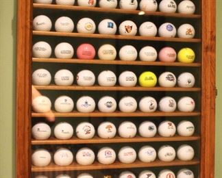 Eighty golf ball collection of Logo golf balls, client played each of these courses.  