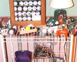 Various golf related items.