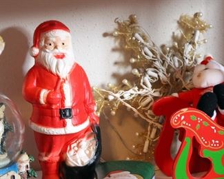 Santa blow mold and Christmas decorations