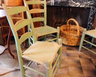 Green cowhide seat chairs