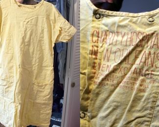 Hospital gown from  Charity hospital New Orleans