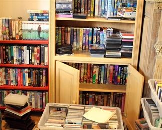 dvd and vhs movies, hundreds
