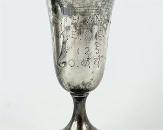 15 Grams Fine Sterling Silver Etched 3.25� Cup
