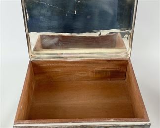 Vintage Ralph Lauren Silver Plated Wooden Inlay Box
