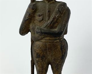 Antique Cast Iron Boy Scout Coin Still Bank
