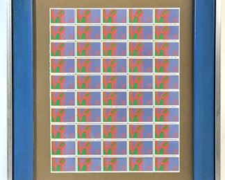 Love Commemorative Stamp Framed Plate Block Sheet
