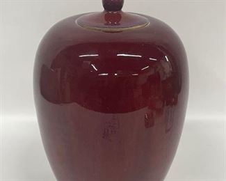 ANTIQUE CHINESE EARLY 19th Century Sang De Bouef ox blood Ginger Jar
