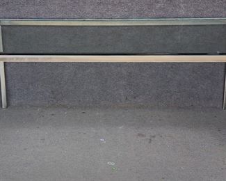 Fantastic High Quality Designer Mid Century Modern Stainless Steel & Glass Dining Table 1/2" Glass
