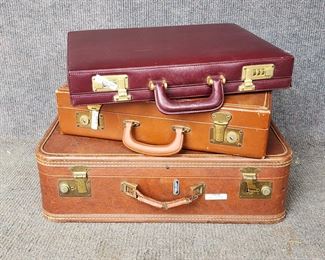 2 Vintage Brief Cases & 1 Luggage
