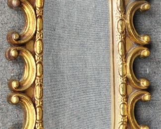 Fancy Vintage Giltwood Wall Mirror Hollywood Regency Style
