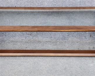 Brasilia Style Mid Century Modern MCM Glass Top Coffee Table
