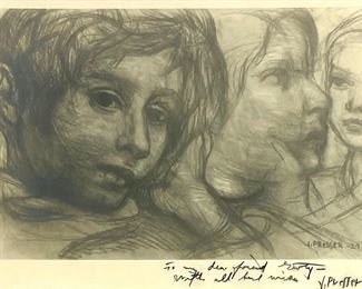 Josef Presser signed Portrait study
