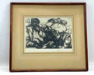 Josef Presser Portrait Study of Men
