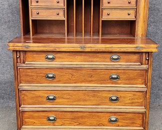 Oskar Huber Walnut 4 Drawer Secretary Desk
