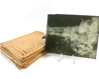 Antique c.1909 4x5in Dry Gelatin Glass Plate Negatives Taken At Mt. Moose Hillock & The Baker River in New Hampshire
